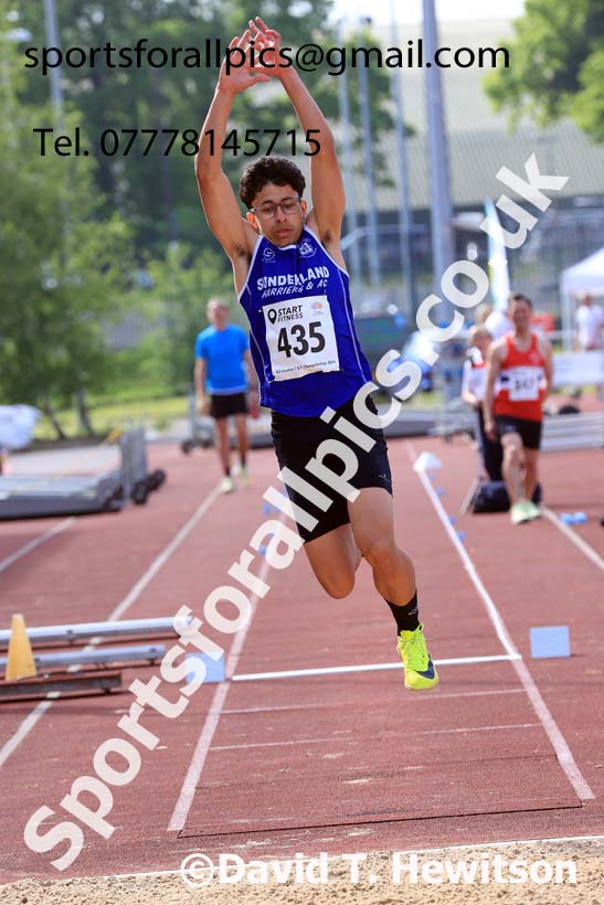 Mens Under-17s Triple Jump, 2024 North Eastern Track and Field Champs., Middlesbrough.  Photo: David T. Hewitson/Sports for All Pics